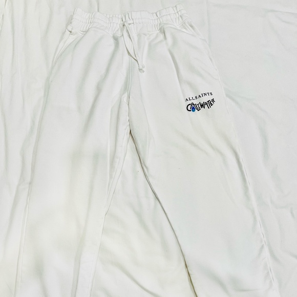 ALLSAINTS Caliwater Relaxed Fit Sweatpants - Optic White Small MSRP $169 - Picture 11 of 13